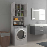 Washing Machine Cabinet Concrete Grey 64x25.5x190 cm