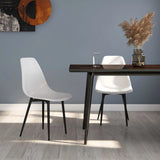 Dining Chairs 2 pcs White PP