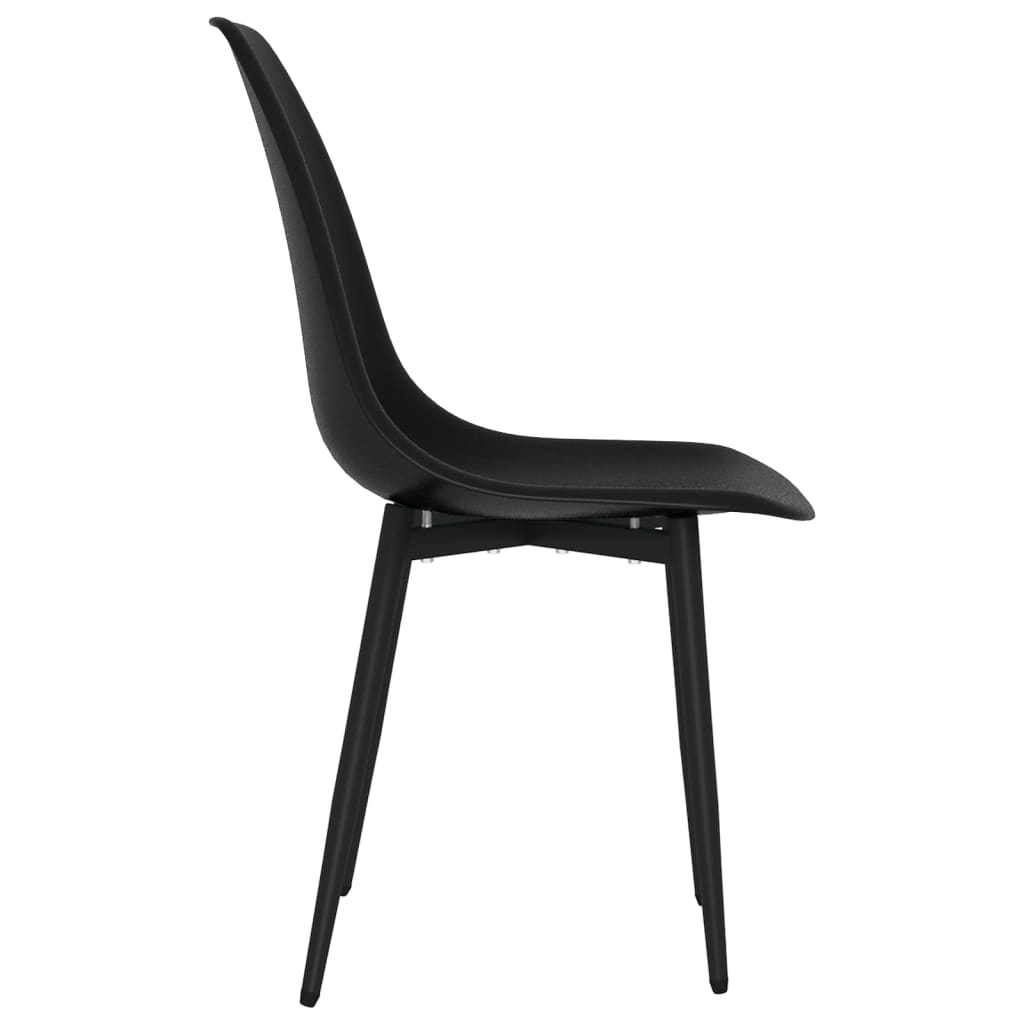 Dining Chairs 2 pcs Black PP