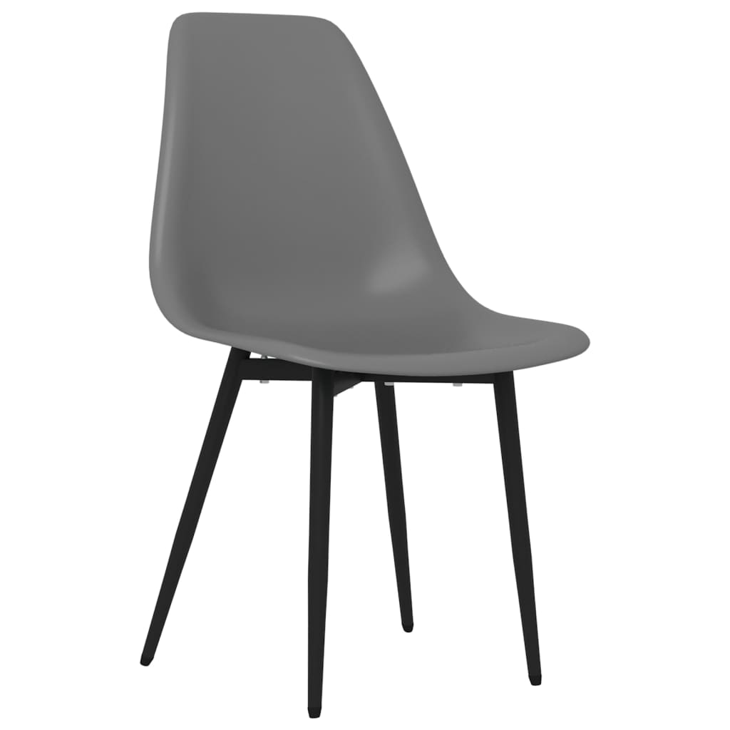 Dining Chairs 2 pcs Grey PP