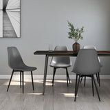 Dining Chairs 4 pcs Grey PP