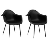 Dining Chairs 2 pcs Black PP