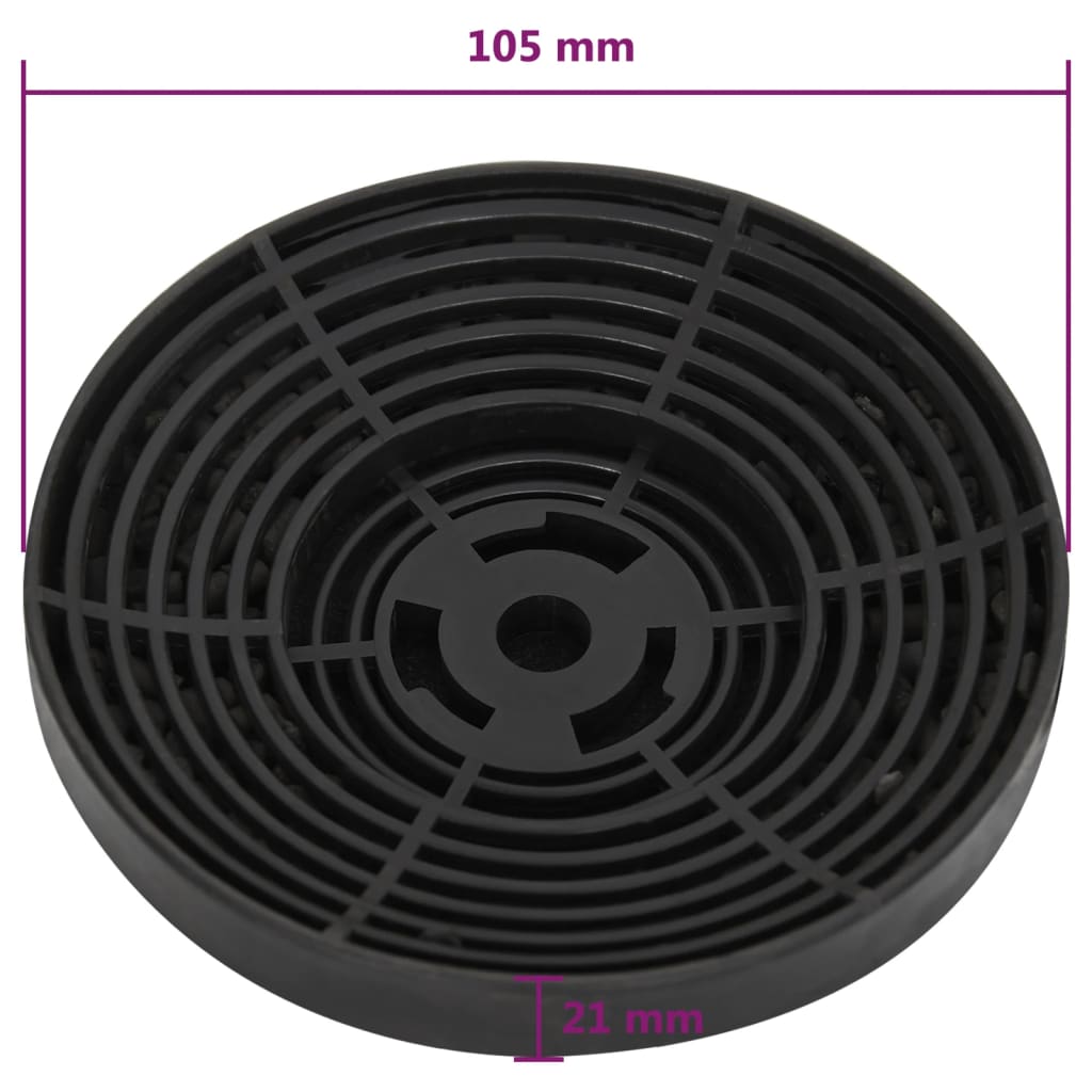 Range Hood Charcoal Filters 2 pcs 105x21 mm