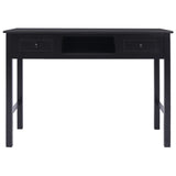 Writing Desk Black 108x45x76 cm Solid Wood Paulownia