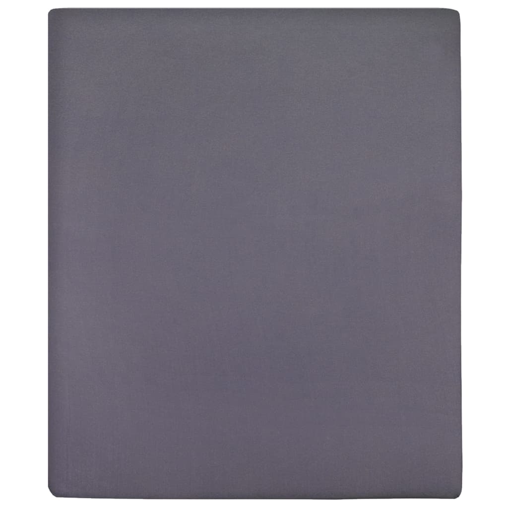 Jersey Fitted Sheet Anthracite 90x200 cm Cotton