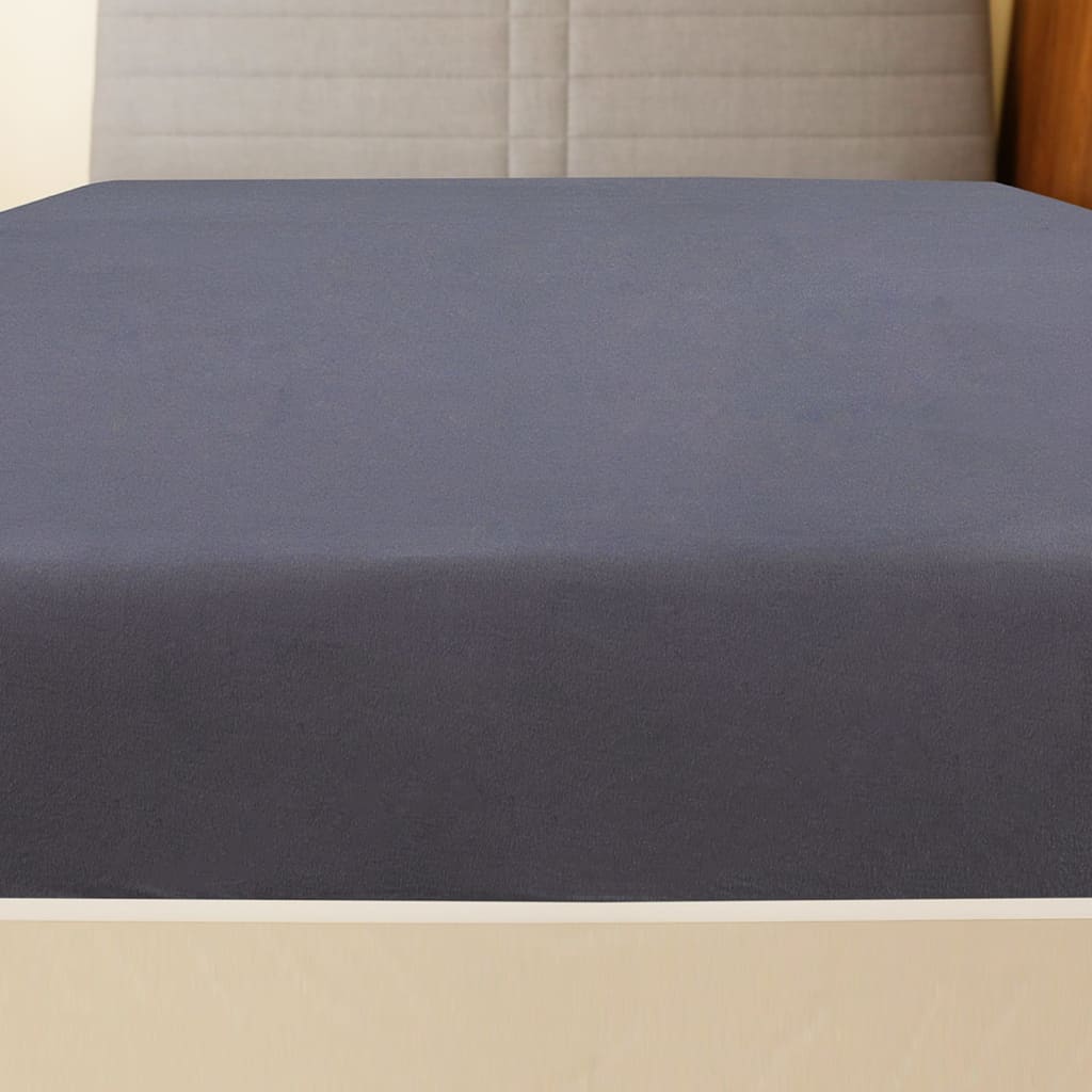 Jersey Fitted Sheets 2 pcs Anthracite 90x200 cm Cotton