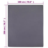 Jersey Fitted Sheet Anthracite 180x200 cm Cotton