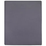 Jersey Fitted Sheets 2 pcs Anthracite 180x200 cm Cotton