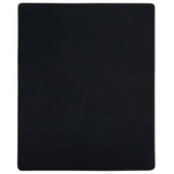 Jersey Fitted Sheet Black 90x200 cm Cotton