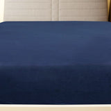 Jersey Fitted Sheets 2 pcs Navy Blue 100x200 cm Cotton