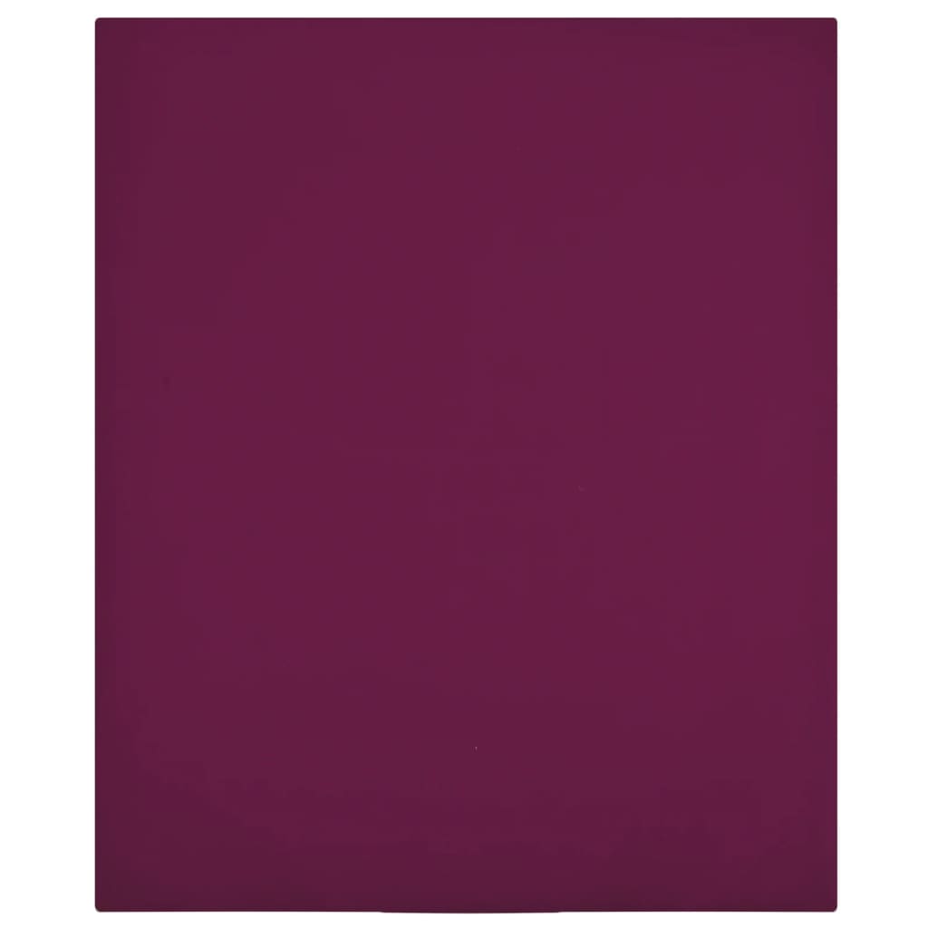 Jersey Fitted Sheet Bordeaux 180x200 cm Cotton