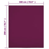 Jersey Fitted Sheet Bordeaux 180x200 cm Cotton