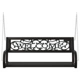 Garden Swing Bench 125 cm Steel and Plastic Black