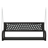 Garden Swing Bench 125 cm Steel and Plastic Black