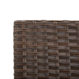 Garden Bench with Cushions Brown 176 cm Poly Rattan