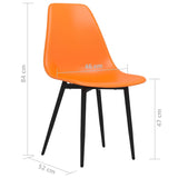 Dining Chairs 6 pcs Orange PP