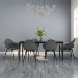 Dining Chairs 6 pcs Grey PP