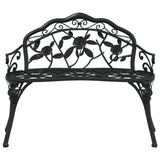 Garden Bench 100 cm Cast Aluminium Black