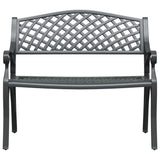 Garden Bench 102 cm Cast Aluminium Black