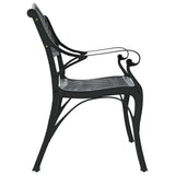 Garden Bench 102 cm Cast Aluminium Black