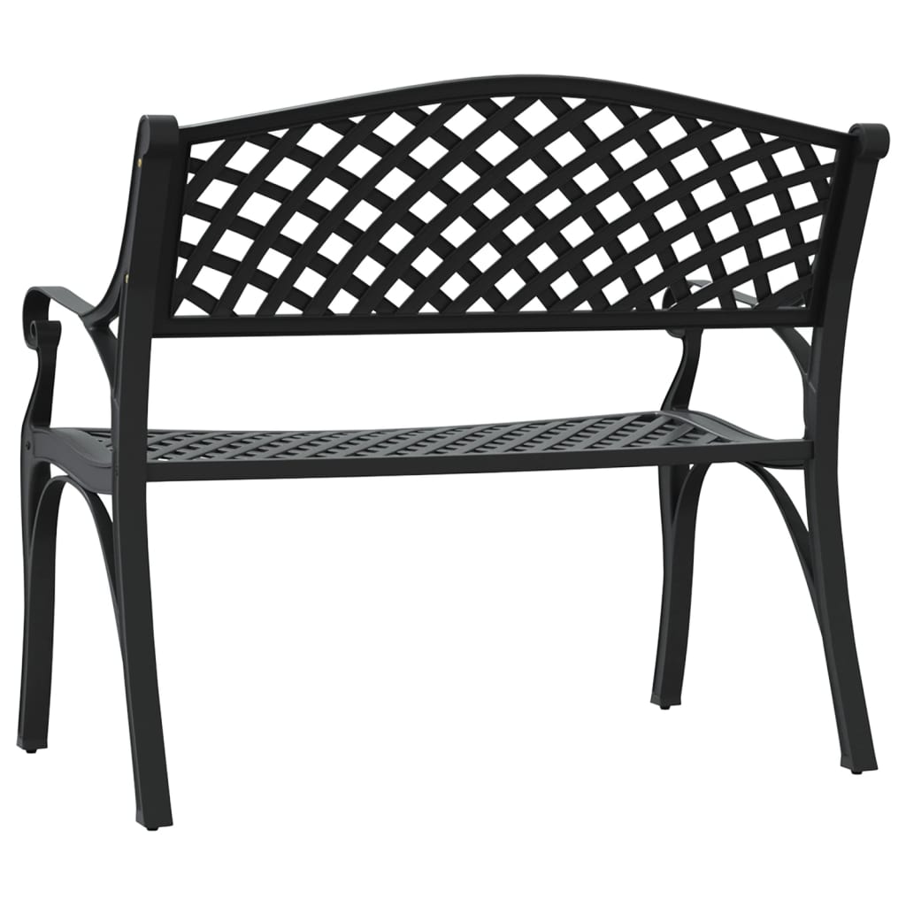 Garden Bench 102 cm Cast Aluminium Black