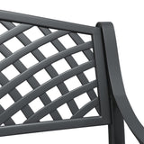 Garden Bench 102 cm Cast Aluminium Black