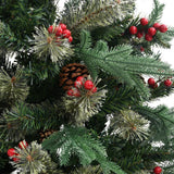 Christmas Tree with Pine Cones Green 225 cm PVC&PE