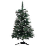 Artificial Christmas Tree with Stand Green and White 60 cm PVC