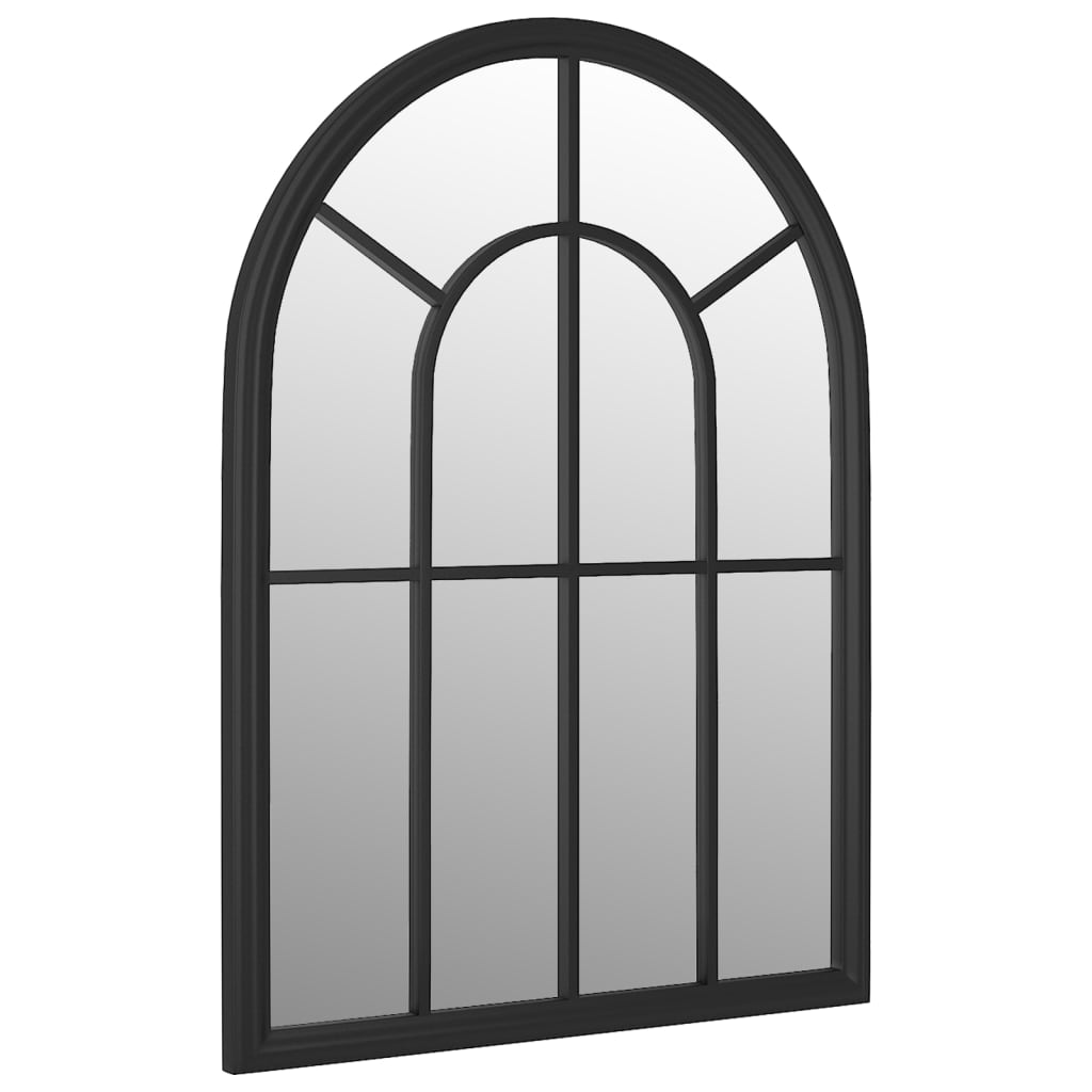 Garden Mirror Black 60x45 cm Iron for Outdoor Use