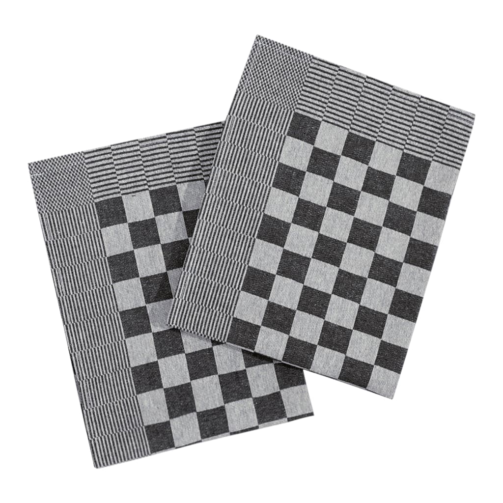 Kitchen Towels 10 pcs Black and White 50x70 cm Cotton