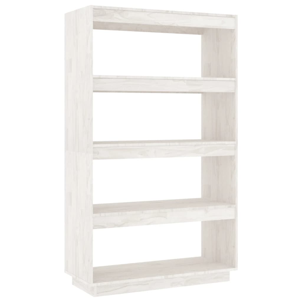 Book Cabinet/Room Divider White 80x35x135 cm Solid Pinewood