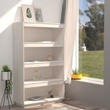 Book Cabinet/Room Divider White 80x35x135 cm Solid Pinewood