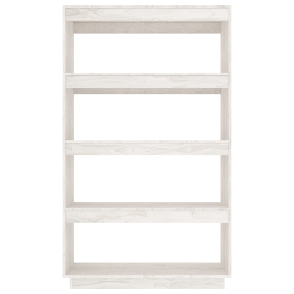 Book Cabinet/Room Divider White 80x35x135 cm Solid Pinewood