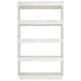 Book Cabinet/Room Divider White 80x35x135 cm Solid Pinewood