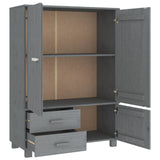 Wardrobe HAMAR Dark Grey 99x45x137 cm Solid Wood Pine