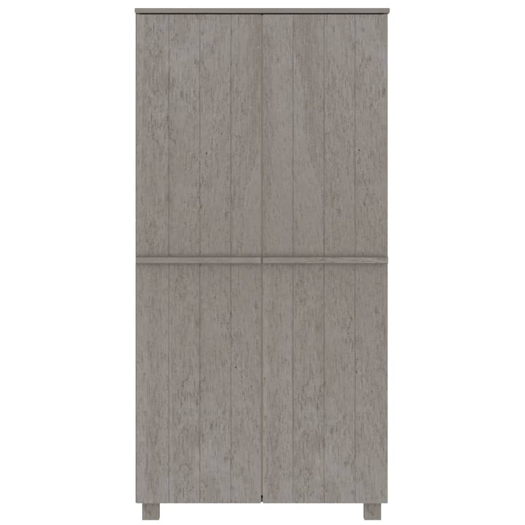 Wardrobe HAMAR Light Grey 89x50x180 cm Solid Wood Pine