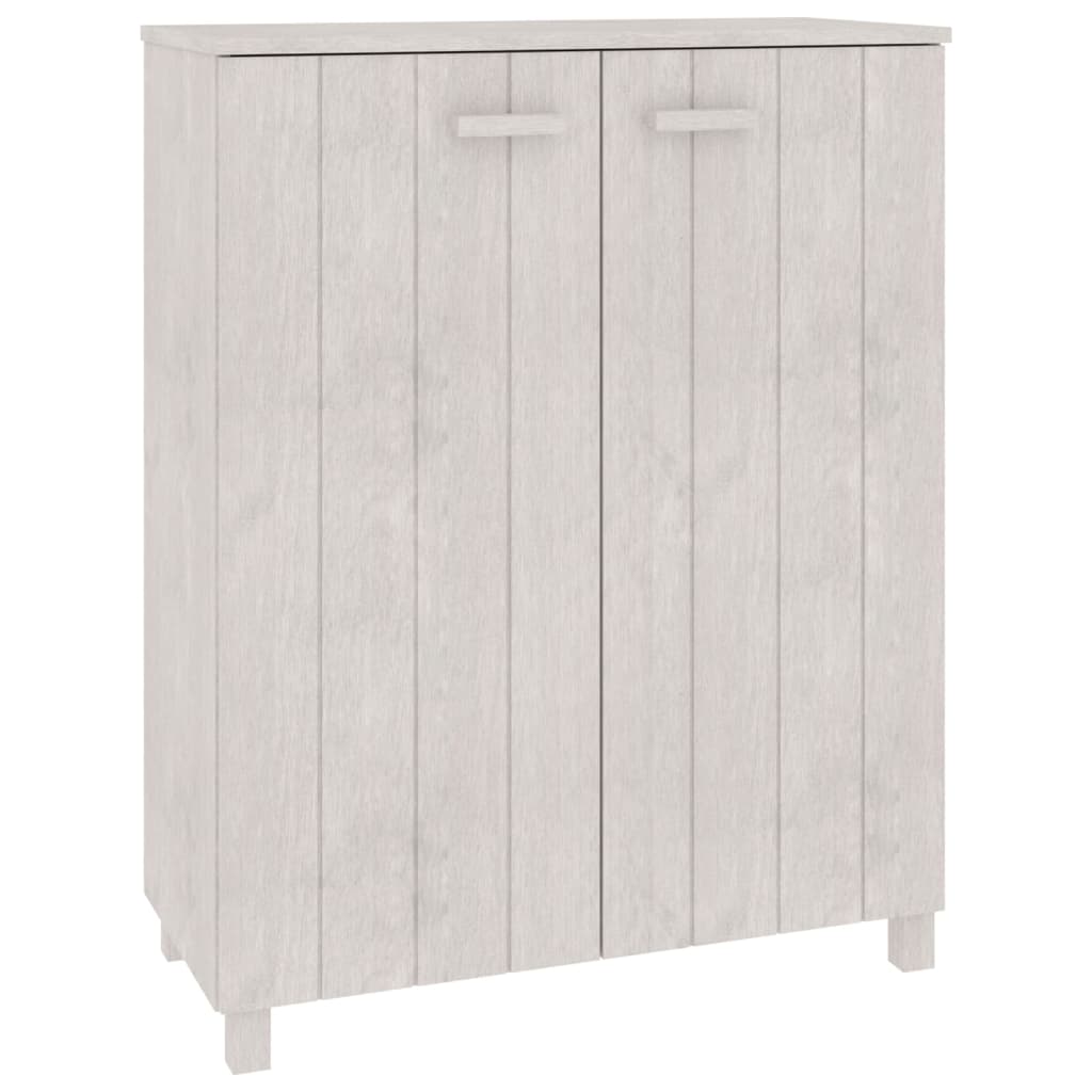 Shoe Cabinet HAMAR White 85x40x108 cm Solid Wood Pine