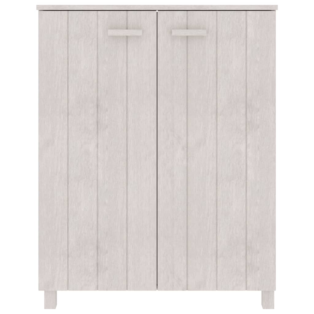 Shoe Cabinet HAMAR White 85x40x108 cm Solid Wood Pine