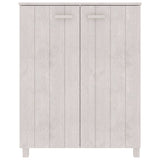 Shoe Cabinet HAMAR White 85x40x108 cm Solid Wood Pine