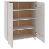 Shoe Cabinet HAMAR White 85x40x108 cm Solid Wood Pine