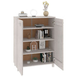 Shoe Cabinet HAMAR White 85x40x108 cm Solid Wood Pine