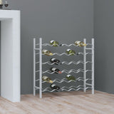 Wine Rack for 36 Bottles White Metal