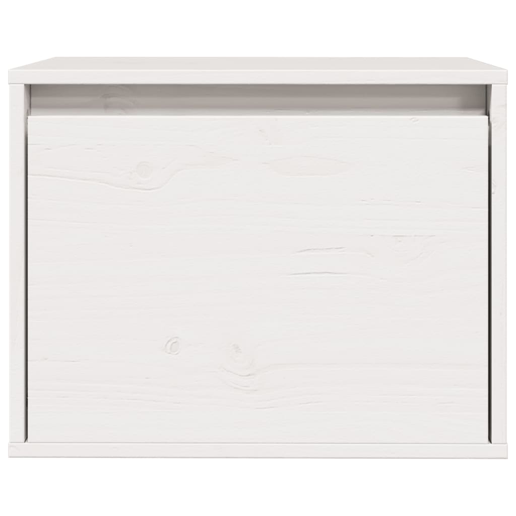 Wall Cabinet White 45x30x35 cm Solid Pinewood