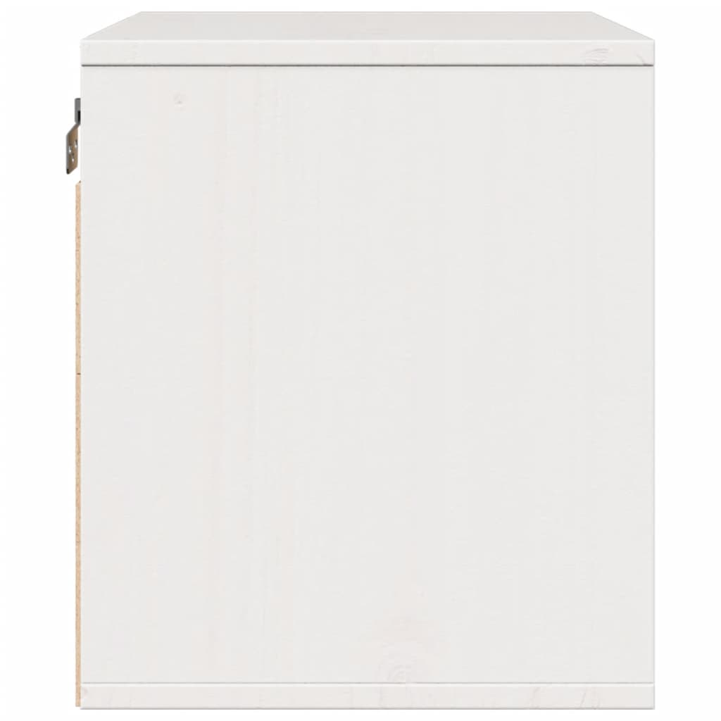 Wall Cabinet White 45x30x35 cm Solid Pinewood