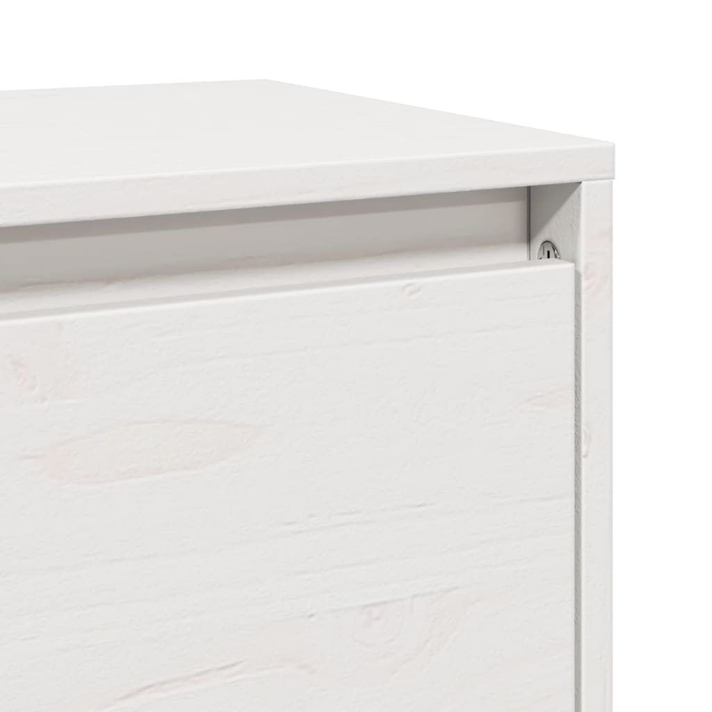 Wall Cabinet White 45x30x35 cm Solid Pinewood