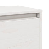 Wall Cabinet White 45x30x35 cm Solid Pinewood