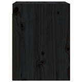 Wall Cabinets 2 pcs Black 30x30x40 cm Solid Wood Pine