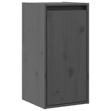 Wall Cabinets 2 pcs Grey 30x30x60 cm Solid Wood Pine