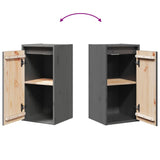 Wall Cabinets 2 pcs Grey 30x30x60 cm Solid Wood Pine