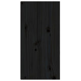 Wall Cabinets 2 pcs Black 30x30x60 cm Solid Wood Pine